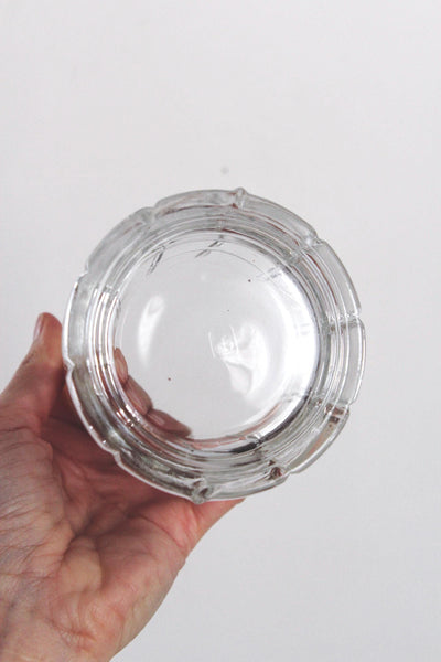Vintage Anchor Hocking Tartan Clear Glass Tumbler Pair Set of 2