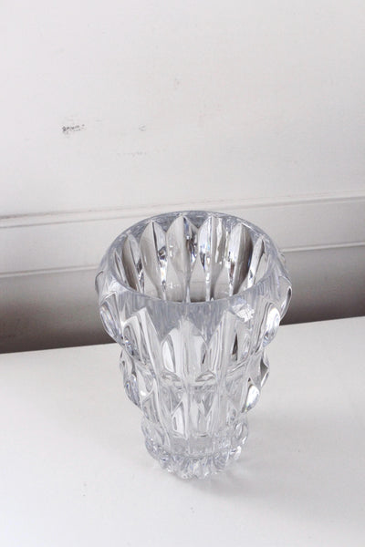 Vintage Rogaska Crystal Vase - Samobor Model, Accordion or Fluted Cut Design