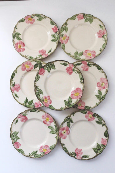 Set of 4 or 7 Vintage Bread Plates - Franciscan Desert Rose USA Made 40s