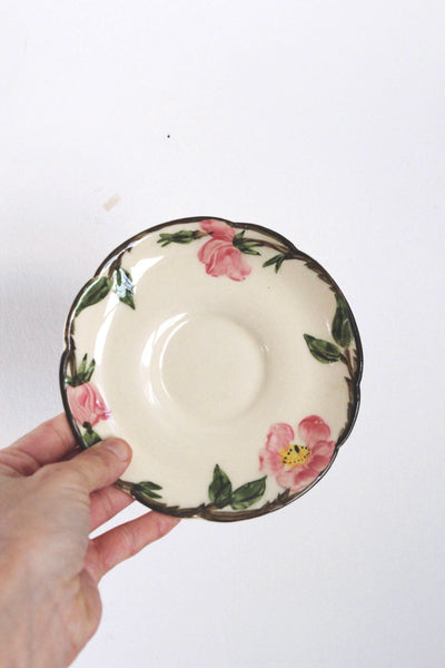 Set of 4 or 8 Vintage Saucers - Franciscan Desert Rose USA 40s