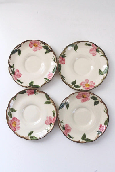 Set of 4 Vintage Saucers - Franciscan Desert Rose USA