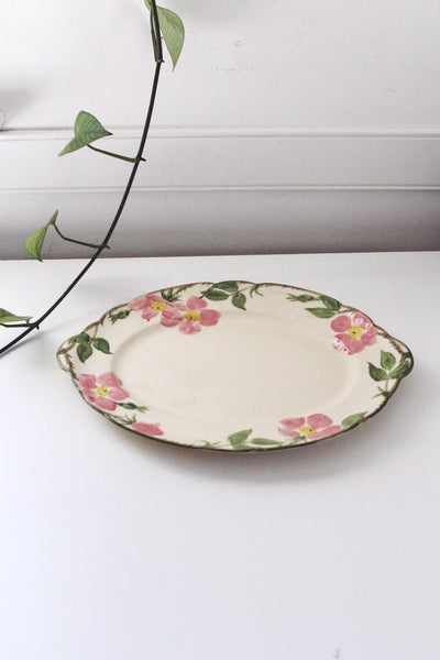 Vintage Serving Platter - Franciscan Desert Rose, Hand Painted Oval, USA Made 40s