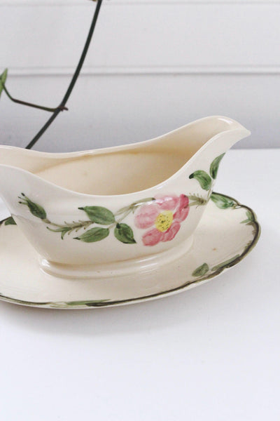 Vintage Gravy Boat - Franciscan Desert Rose, Hand Painted, USA Made 40s