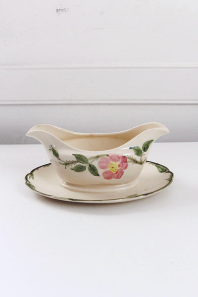 Vintage Gravy Boat - Franciscan Desert Rose, Hand Painted, USA Made 40s