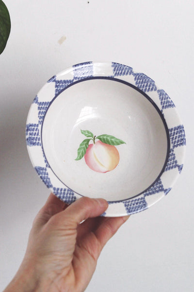 Set of 4 or 8 Vintage Pfaltzgraff Hopscotch Pattern Fruit Cereal Bowls