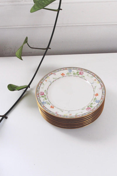 Set of 4 or 7 Vintage Bread Plates - Franciscan Desert Rose USA Made 40s