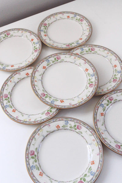 Set of 4 or 7 Vintage Bread Plates - Franciscan Desert Rose USA Made 40s