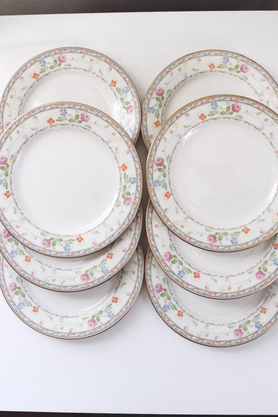 Set of 4 or 8 Vintage China Salad Plates - Noritake "Finale" pattern (7213)