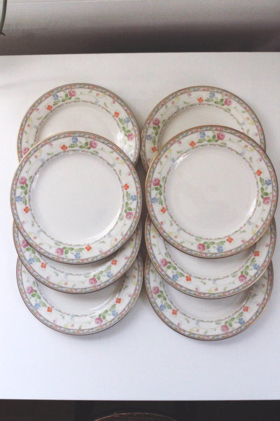 Set of 4 or 8 Vintage China Salad Plates - Noritake "Finale" pattern (7213)