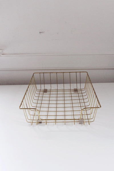 Vintage Metal Wire Industrial Style Handle Basket