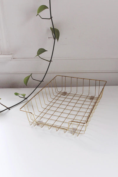 Vintage Metal Wire Industrial Style Handle Basket