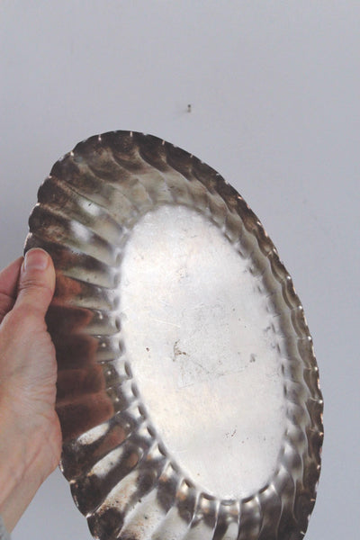 Vintage Silver-Plated Scalloped Seashell Shell Serving or Trinket dish West Germany