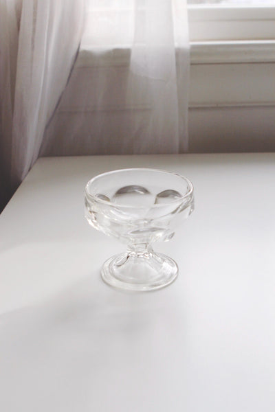 Vintage Mid-Century Libbey Glasses 5162 Low Sherbet Dishes Pressed Glass