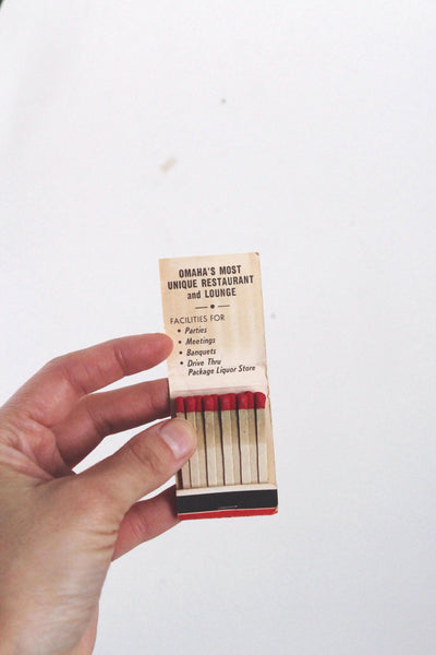 Vintage Matchbook Tomahawk Inn - 50 60s Red