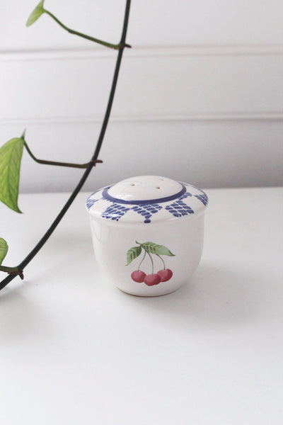 Vintage Pfaltzgraff Salt Pepper Shaker - Hopscotch Pattern Fruit, 90s Cottagecore