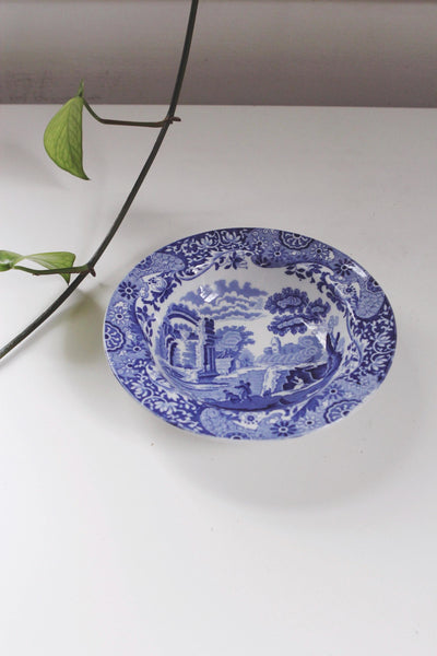 Vintage Spode Blue Italian Cereal Bowl Dessert Bowl - Trinket Dish, Jewelry Tray, Catchall