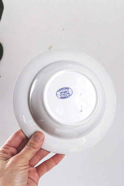 Vintage Spode Blue Italian Cereal Bowl Dessert Bowl - Trinket Dish, Jewelry Tray, Catchall