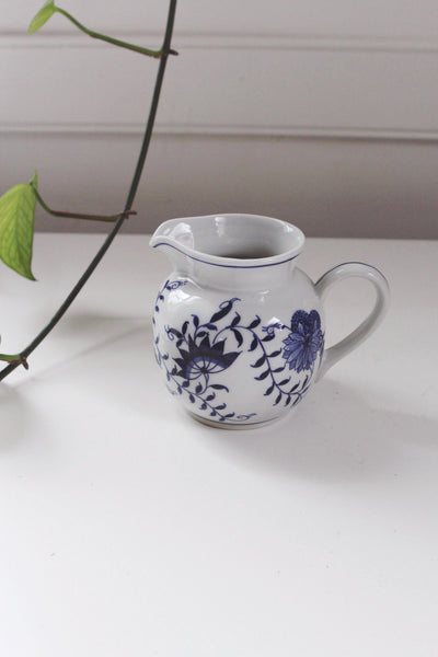 Vintage Porcelain Creamer or Small Pitcher - Classic "Blue Onion" pattern, Hand Painted