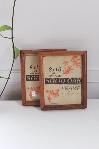 Vintage Solid Wood Picture Frame - 8x10, 5x7, Bi-fold Picture Frame - Oak + Teak