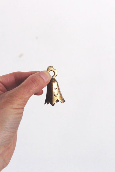 Vintage Brass Bell, Hand Bell - Apple Bell, Lady Bell, Meditaion Bell, Engraved Bell, Cow Bell