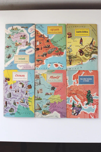 Vintage 50s 60s World Countries Booklets - American Geographical Society's, Around the World Program