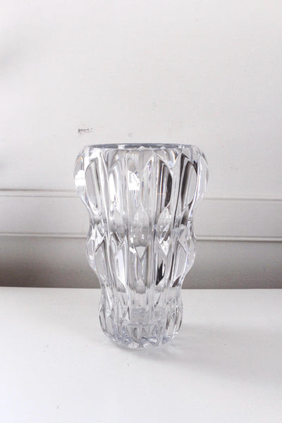 Vintage Rogaska Crystal Vase - Samobor Model, Accordion or Fluted Cut Design