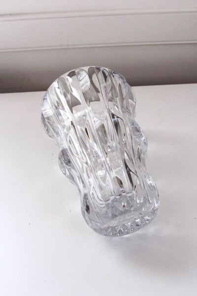Vintage Rogaska Crystal Vase - Samobor Model, Accordion or Fluted Cut Design