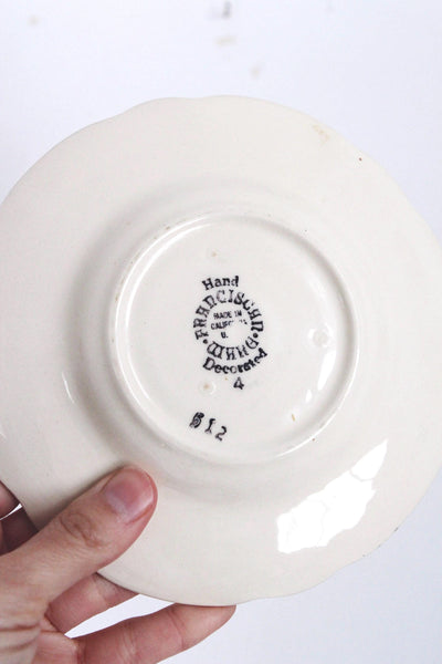 Set of 4 or 7 Vintage Bread Plates - Franciscan Desert Rose USA Made 40s