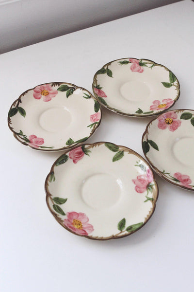 Set of 4 Vintage Saucers - Franciscan Desert Rose USA
