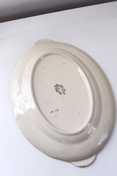 Vintage Serving Platter - Franciscan Desert Rose, Hand Painted Oval, USA Made 40s