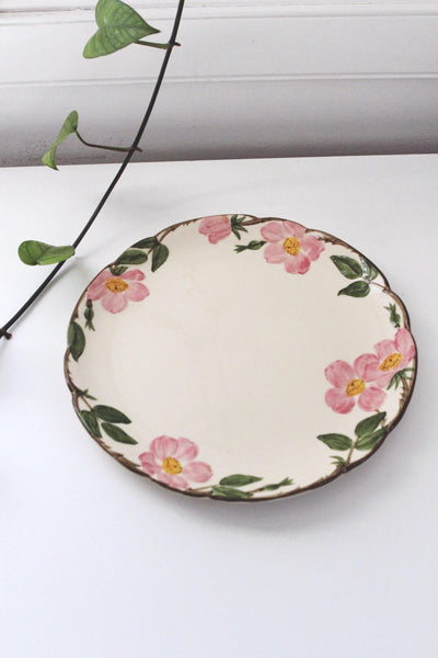 Vintage Round Platter Chop Plate - Franciscan Desert Rose, Hand Painted, USA Made