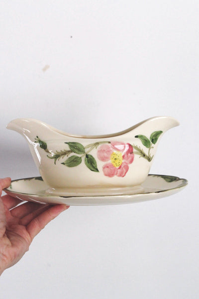 Vintage Gravy Boat - Franciscan Desert Rose, Hand Painted, USA Made 40s