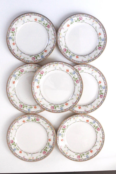 Set of 4 or 7 Vintage Bread Plates - Franciscan Desert Rose USA Made 40s
