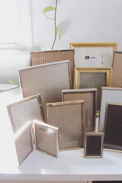 Vintage Metal Gold Brass Picture Frame - 8x10, 5x7, Bi-fold Picture Frame