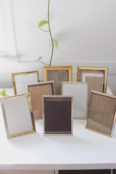 Vintage Metal Gold Brass Picture Frame - 8x10, 5x7, Bi-fold Picture Frame