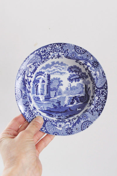 Vintage Spode Blue Italian Cereal Bowl Dessert Bowl - Trinket Dish, Jewelry Tray, Catchall