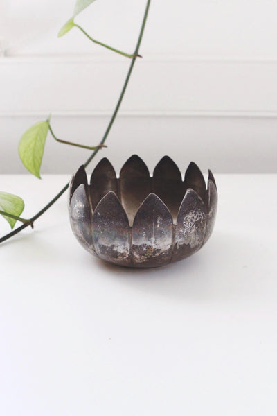 Vintage Silver Plated Lotus Flower Bowl, Water Lilly Bowl - Reed & Barton