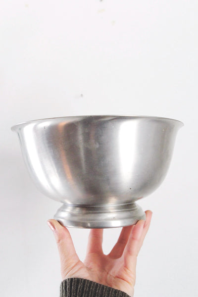 Vintage Pewter Footed Pedestal Bowl Centerpiece - International Pewter
