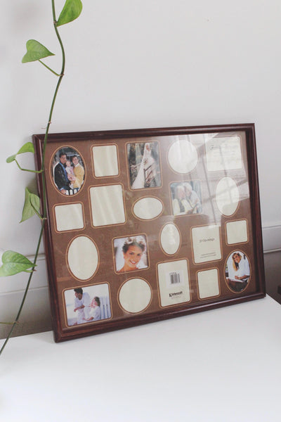 Vintage Collage Wood Picture Frame 16x20 - Photo, Art, Wall Hanging