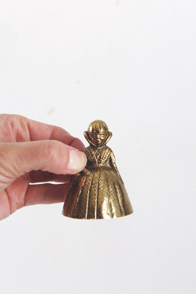 Vintage Brass Bell, Hand Bell - Apple Bell, Lady Bell, Meditaion Bell, Engraved Bell, Cow Bell