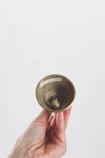 Vintage Brass Bell, Hand Bell - Apple Bell, Lady Bell, Meditaion Bell, Engraved Bell, Cow Bell