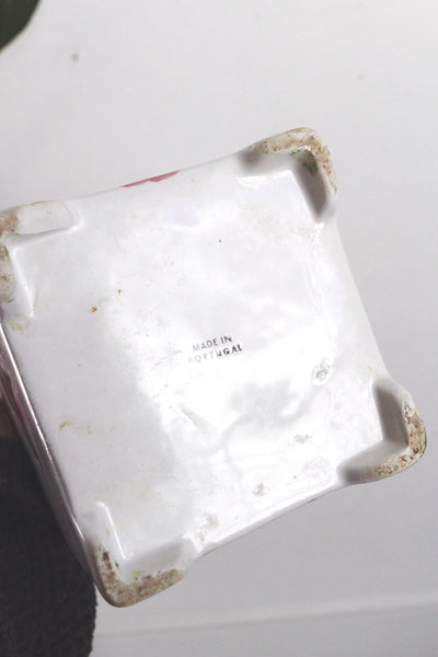 Vintage Ceramic Canister Set Hand Painted Floral - Andrea by Sadek, Jay Willfred, Made in Portugal