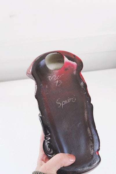 Vintage Ceramic African Tribal Woman Head Wall Hanging - Sculpture Art