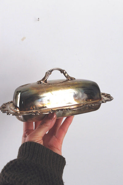 Vintage Silver Plated Cream and Sugar Set - Nobility Plate Quadruple Plate - Mid Century Modern