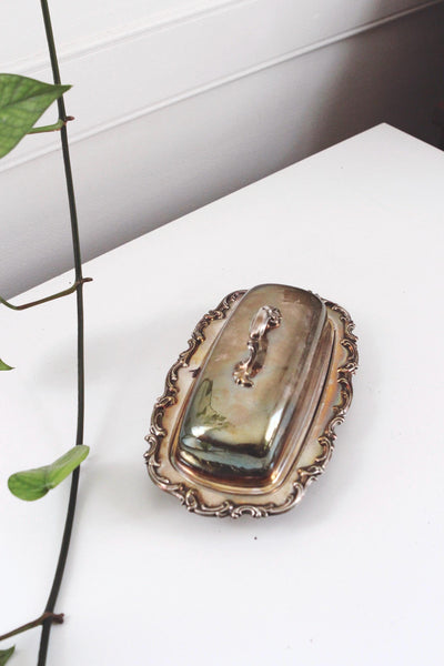 Vintage Silver Plated Cream and Sugar Set - Nobility Plate Quadruple Plate - Mid Century Modern