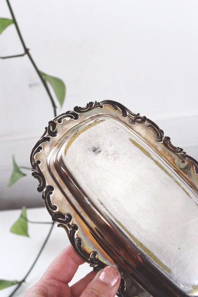 Vintage Silver Plated Cream and Sugar Set - Nobility Plate Quadruple Plate - Mid Century Modern