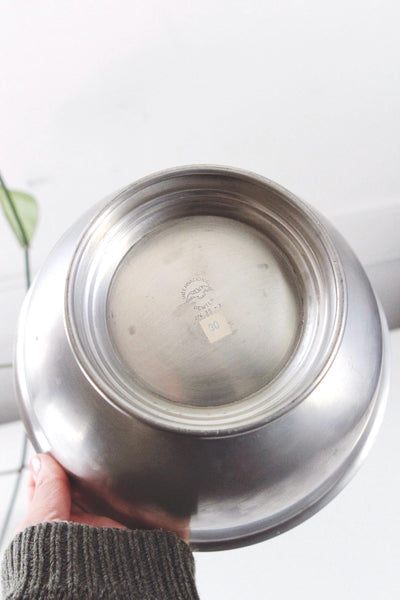 Vintage Pewter Footed Pedestal Bowl Centerpiece - International Pewter