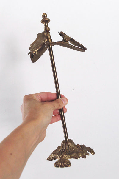 Vintage Victorian Style Clip Brass Stand - Card, Notes, Photograph Holder - Jewelry Display, Towel Holder