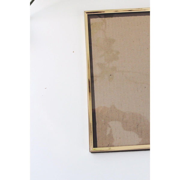 Vintage Gold Bi-Fold Picture Frame 8x10 - Double Hinged Glass With Ornate Edge Design