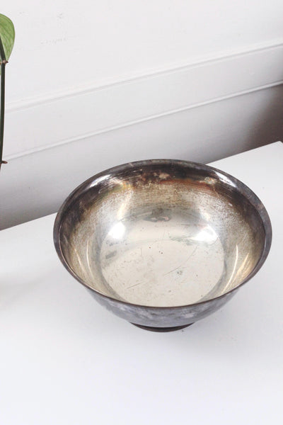 Vintage Silver Footed Pedestal Bowl Centerpiece